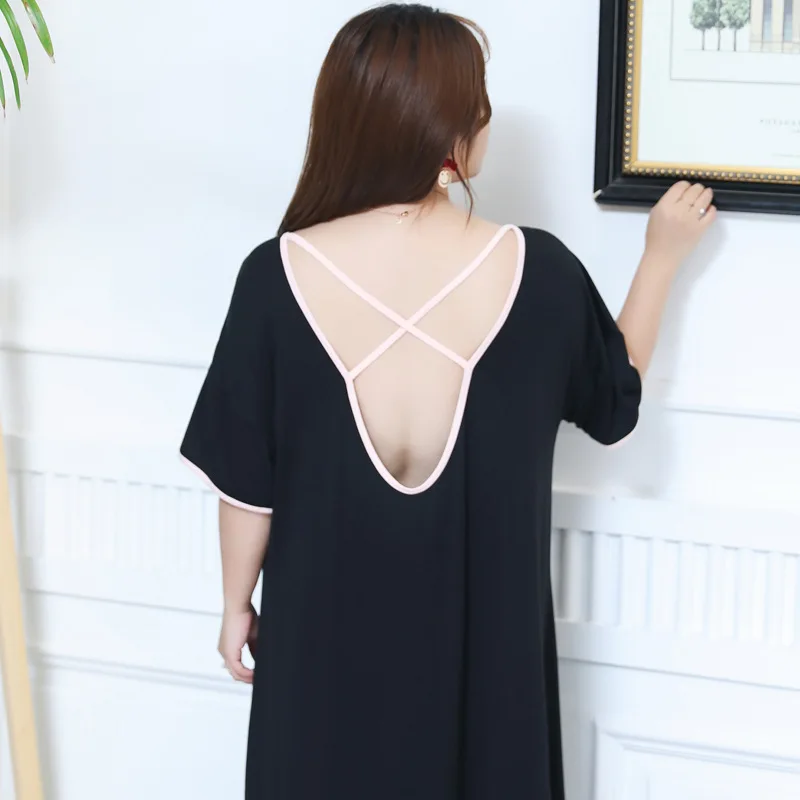 Однотонное повседневное нижнее белье шелковое платье свободная женская ночная