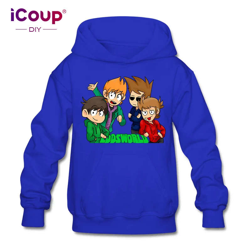Детские толстовки iCoup Eddsworld EW из 100% хлопка для 12 18 лет|Мужские и свитшоты| |