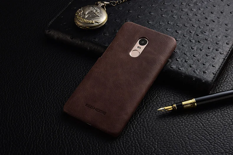 KEZiHOME Xiaomi Redmi Note 4x case Scrub Genuine Leather Hard Back Cover capa For note 4 Pro Prime Phone cases coque | Мобильные