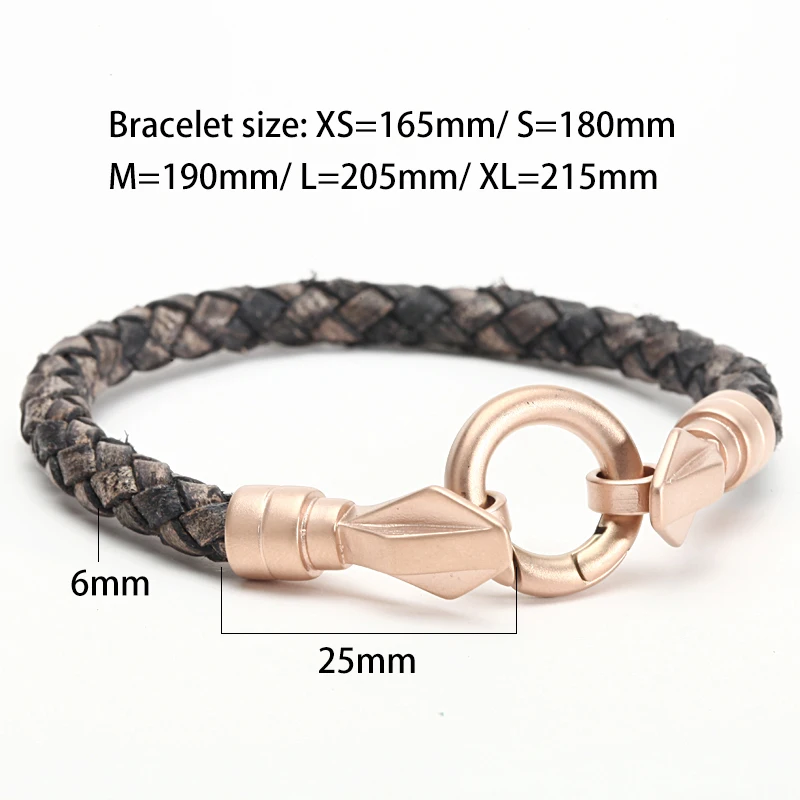 Mcllroy кожаные браслеты для мужчин стрела из нержавеющей стали пуговицы крутые