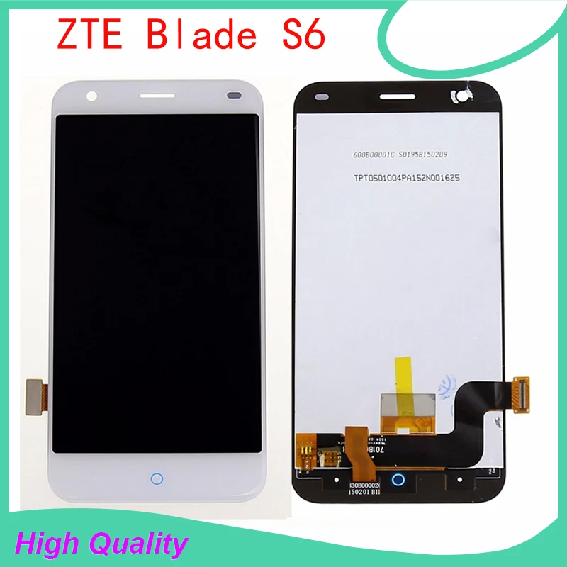 

High Quality For ZTE Blade S6 Lcd display Touch Screen 1280x720 HD 5.0inch replacement for ZTE Blade S6 Cellphone white
