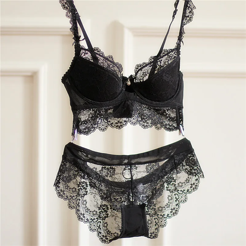 

2017 adjustable push up bra women's lace underwear set young girl sexy plus size accept the small furu
