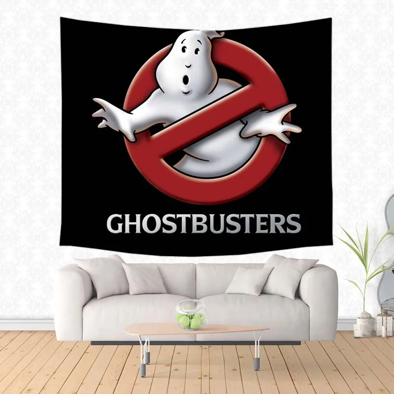 Ghost Busters Pattern Wall Hanging Tapestry Custom Multifunctional Tapestries Bedspread Yoga Mat Blanket Bed Sheet Home Decor | Дом и сад