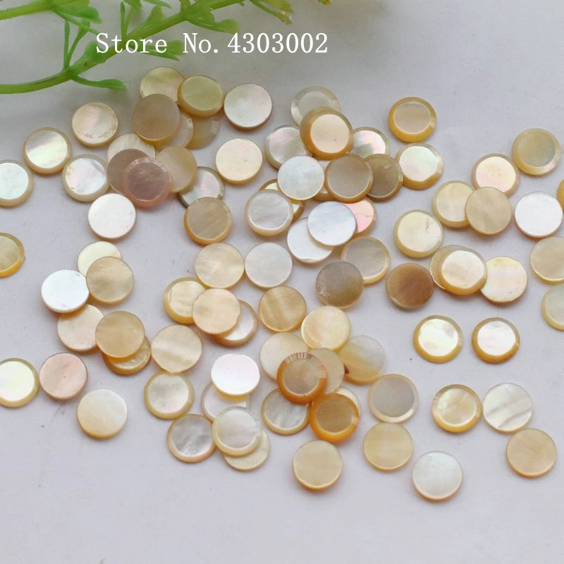 100 шт./лот натуральная круглая перламутровая раковина для ювелирных изделий