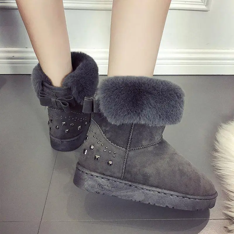 2017 г. Новые зимние сапоги короткая обувь без пятки удобные женские универсальные