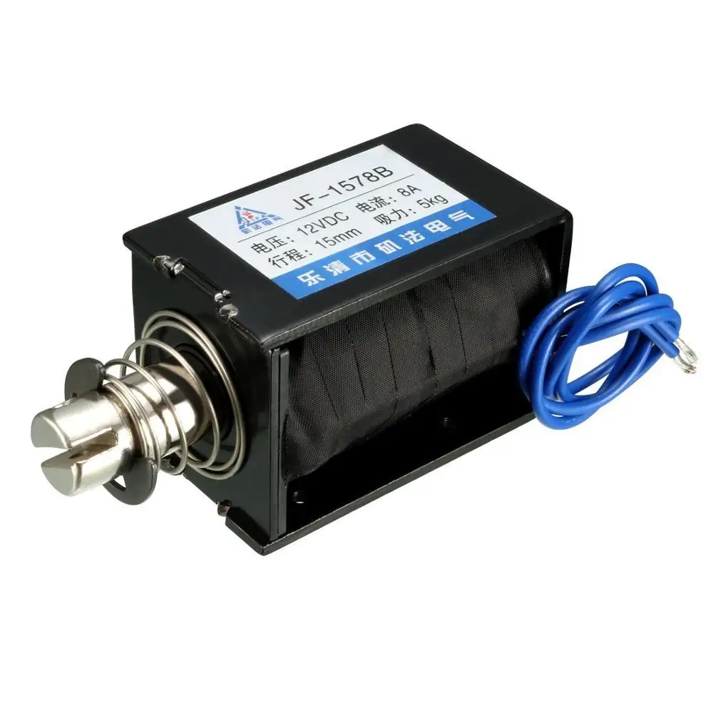 JF-1578B AC/DC 12 V/24 V 5 кг 30 мм открытая рамка пуш-ап Электрический Электромагнитный Электромагнит