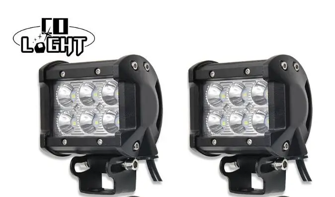 18w 4inch Spot Beam CO светильник 2 шт. светодиодный рабочий светильник 18 Вт Светодиодный светильник Точечный прожектор светодиодный чип 4 дюйма Dc 12 В 24 В для 4X4 внедорожника 4x4 грузовика внедорожника ATV - Цвет: 18w 4inch Spot Beam