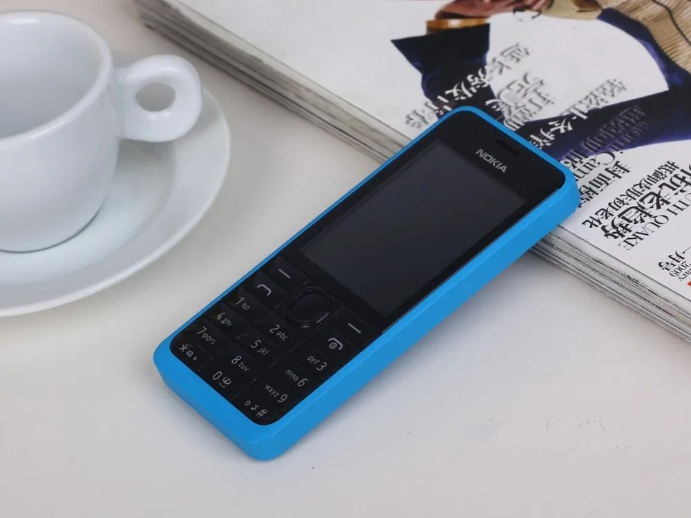Nokia 301 разблокированный WCDMA 2," две sim-карты 3.2MP QWERTY клавиатура Восстановленный мобильный телефон