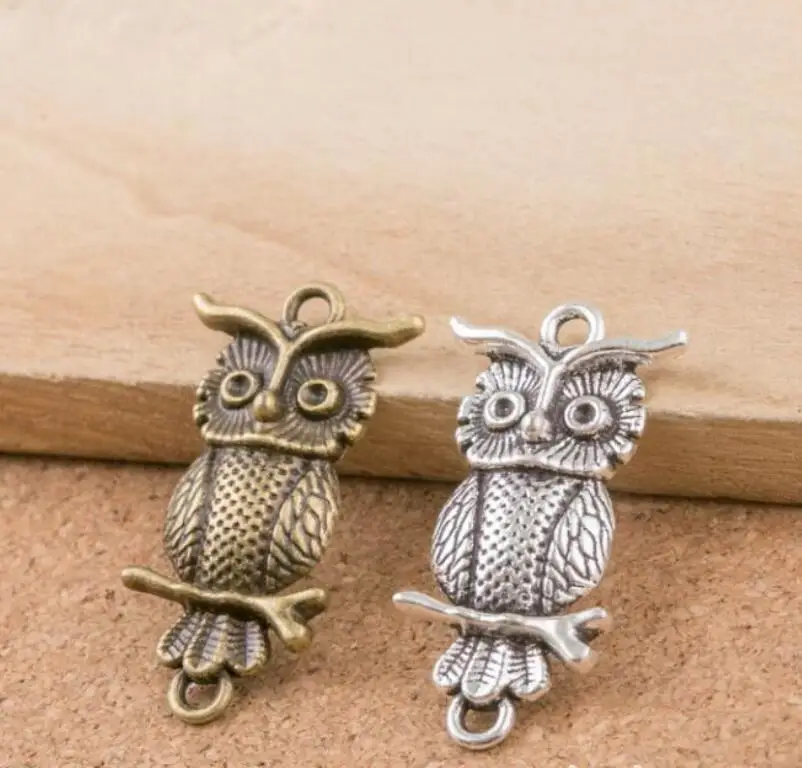 Оптовая продажа 10 шт. Модные Винтажные античные бронзовые/Серебристые двойные