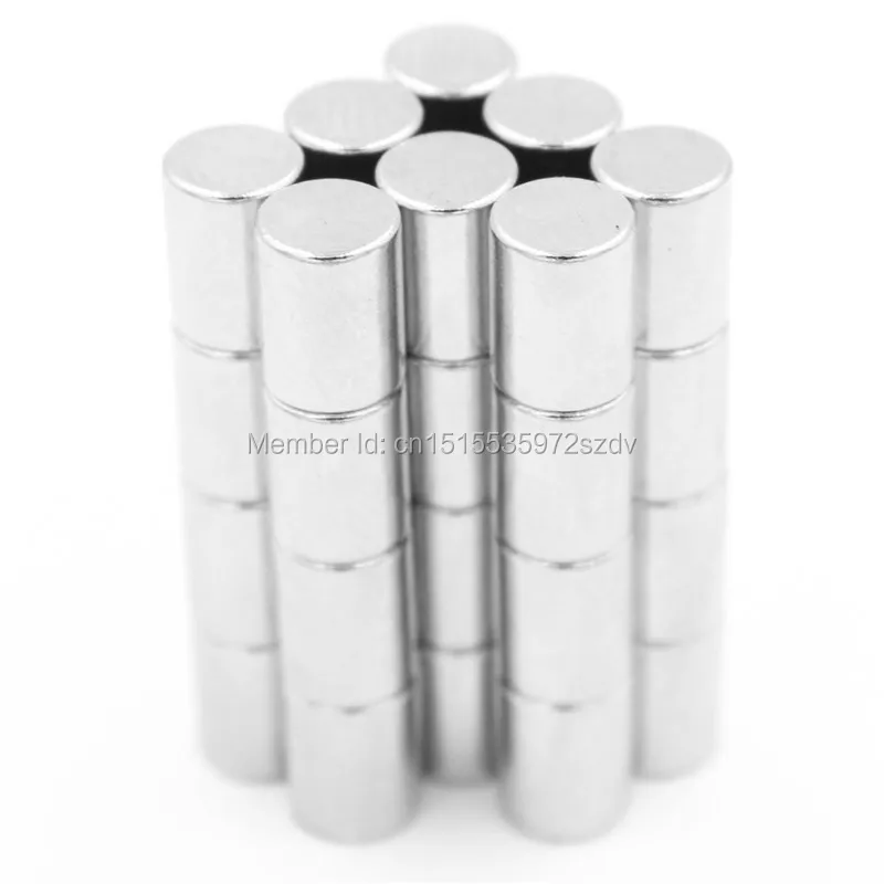 100pcs Strong Round Dia 6mm x 10mm N35 Rare Earth Neodymium Magnet Art Craft Fridge 6x10mm | Обустройство дома