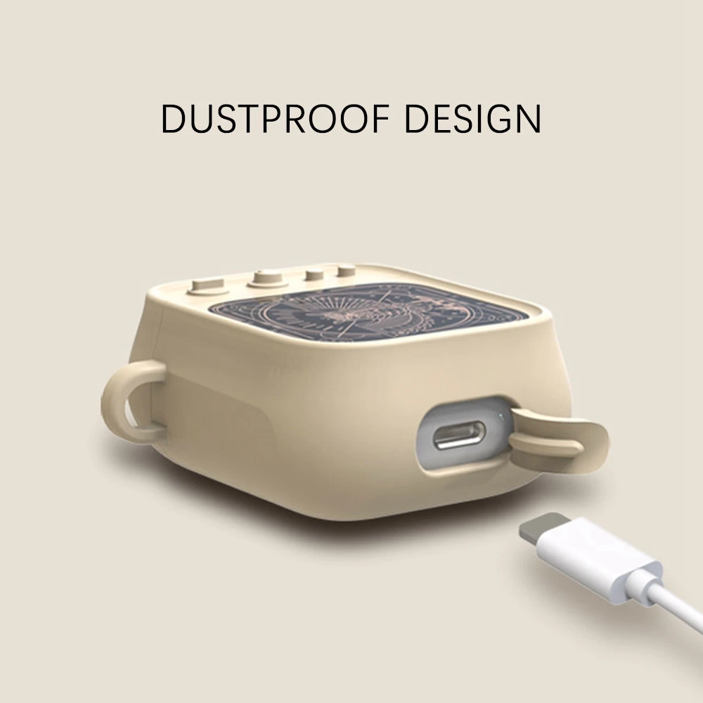 Чехол KISS винтажный силиконовый чехол для наушников Airpods 2 защитный TV с рисунком