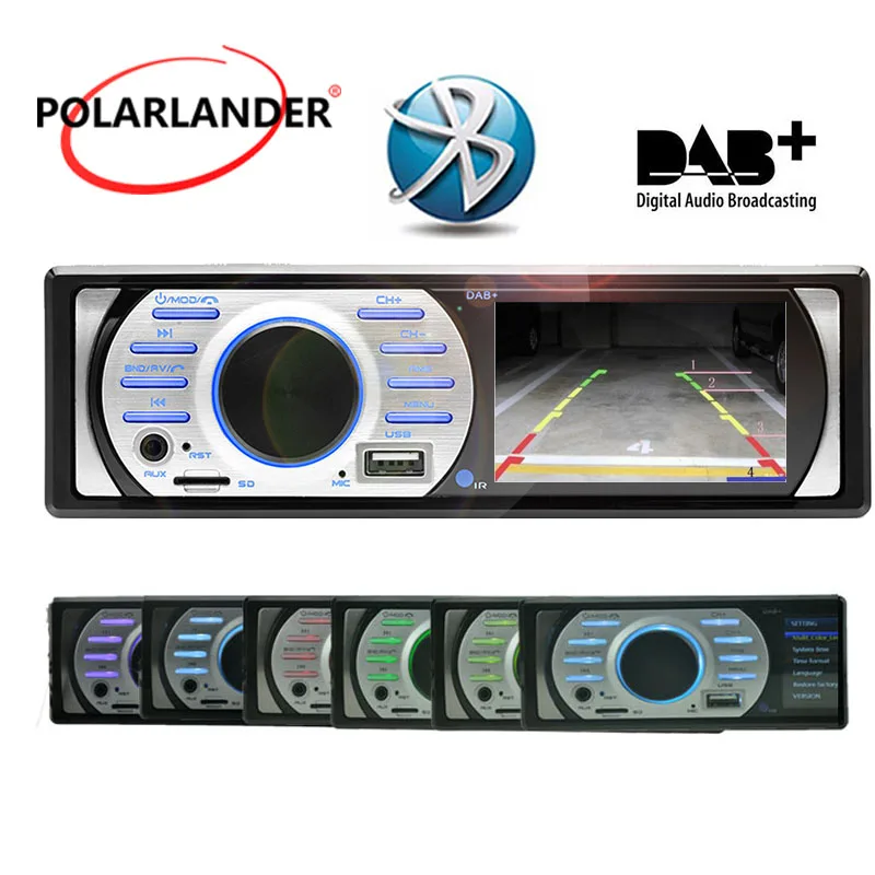 USB/TF/AUX in EQ DAB + FM 12V In-Dash Интерфейс авто аудио стерео 1Din автомобильное радио ISO Contact