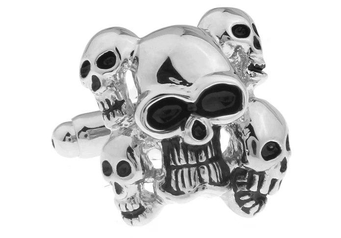 Мужские свадебные запонки новинка крутой Забавный Череп и чистая ткань |