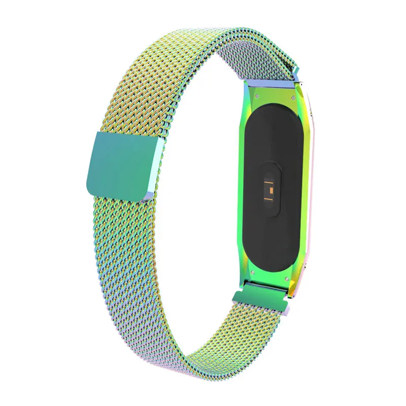 Сменный ремешок для часов Mi Band 3 с магнитной застежкой браслет из нержавеющей