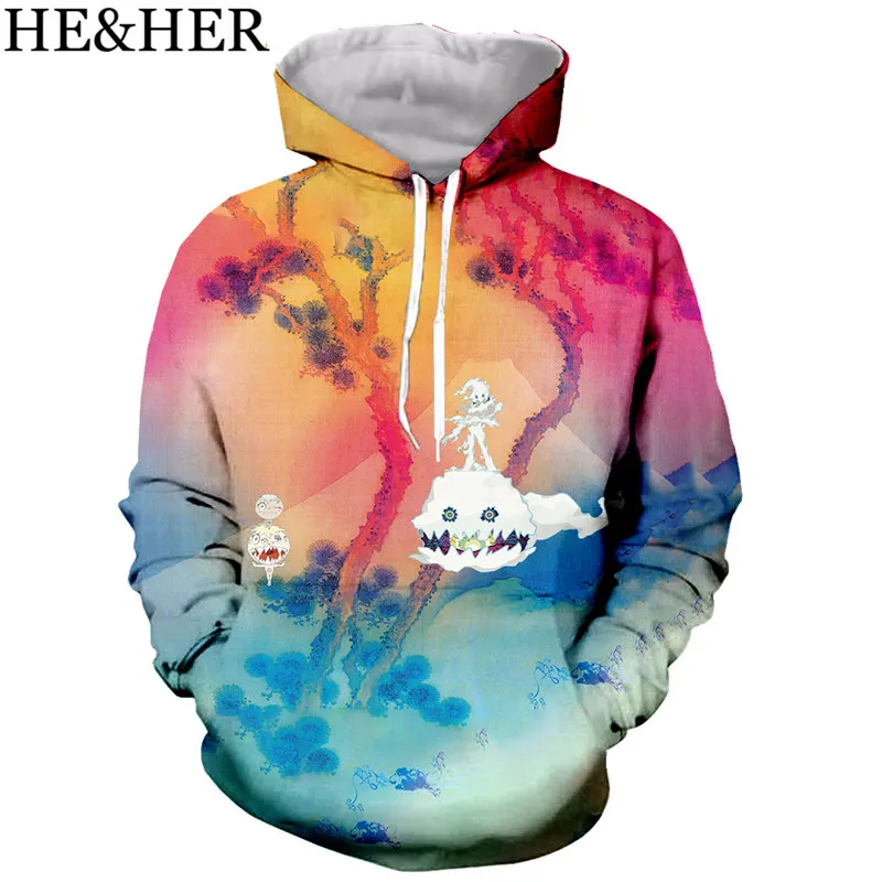 

Fashion Kanye West Kids see ghost hoodie men/women 3D print hoodies sweatshirts casual Harajuku style streetwear tops