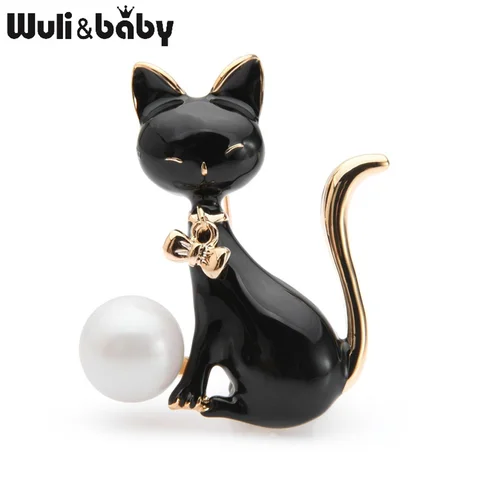 Wuli&baby броши с изображением кота