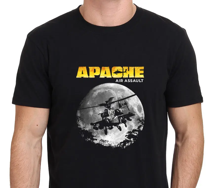 Мужская хлопковая футболка апачи черная короткая с круглым вырезом 2019 хлопок