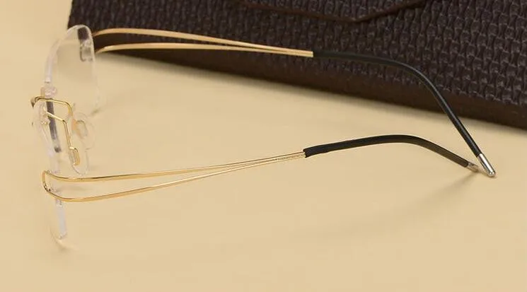 

Luxury Pure Titanium Flexible Reading Glasses Rimless +50 +75 +100 +125 +150 +175 +200 +250 +3 +350 +375 +400 +425 +450 +475