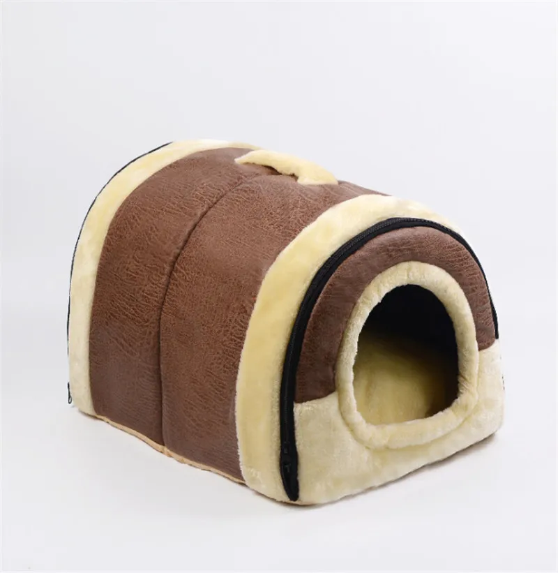 Pet Cat Igloo кровать маленькая собака мягкая Met House ветрозащитная покрытая ручкой