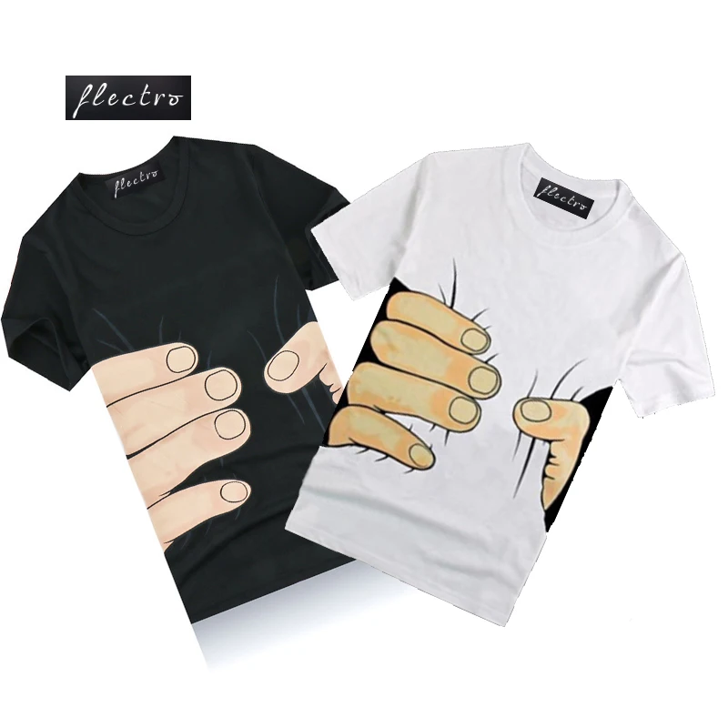 Фирменная новинка 2016 летняя мужская повседневная футболка с коротким рукавом и