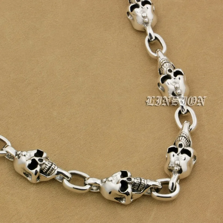 Все длины в наличии сплошной 925 пробы серебряный череп крючок для рыбы мужской