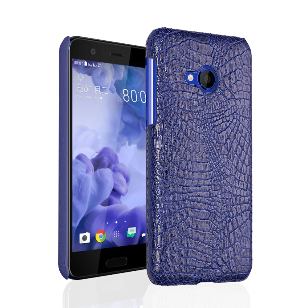 Чехол из крокодиловой кожи для HTC U Play TD LTE с двумя sim картами винтажный жесткий