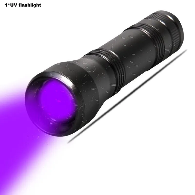 FL596UV УФ-вспышка светильник светодиодный 395nm фонарь фиолетовый ультрафиолетовый луч 5 Режим зум-светильник для обнаружения наличных денег, молитвенные бусы на 18650 батареи - Испускаемый цвет: FL596UV
