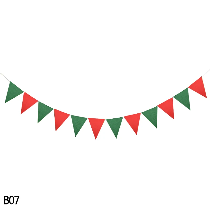 B07 12 флагов, многоцветная фетровая гирлянда, Вымпел, бандаж, баннер для свадебной вечеринки, детский душ, настенная гирлянда, Декор, поставка 8z - Цвет: B07