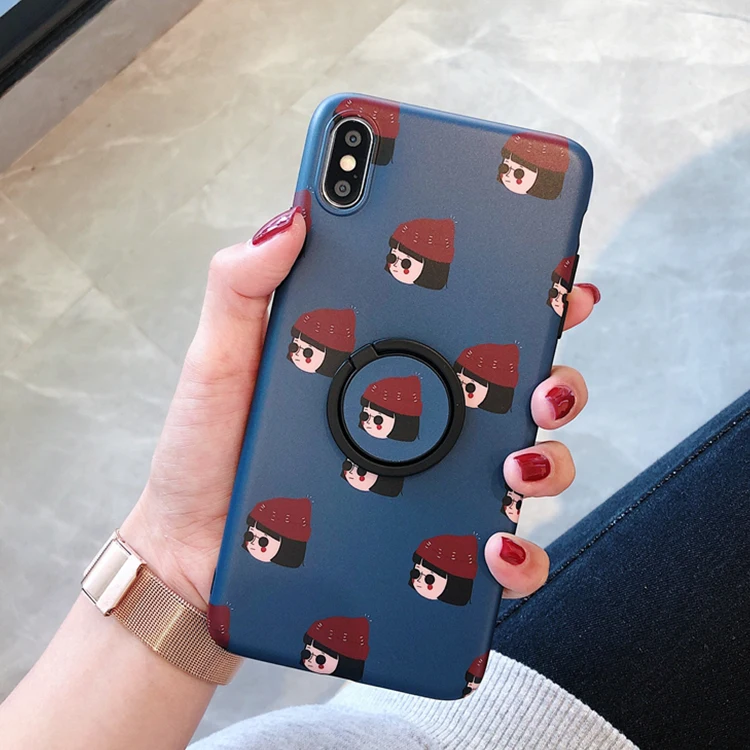 GlamPhone чехол милый Leon-Профессиональный Чехол для телефона кольцо мягкий TPU чехол для iPhone X 6 6S 7 8 plus для iPhone XR XS Max чехол