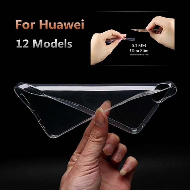 Мягкие силиконовые ТПУ чехол для телефона huawei Коврики 20 X Pro Lite Y9 2019 Y5 2018 Простой
