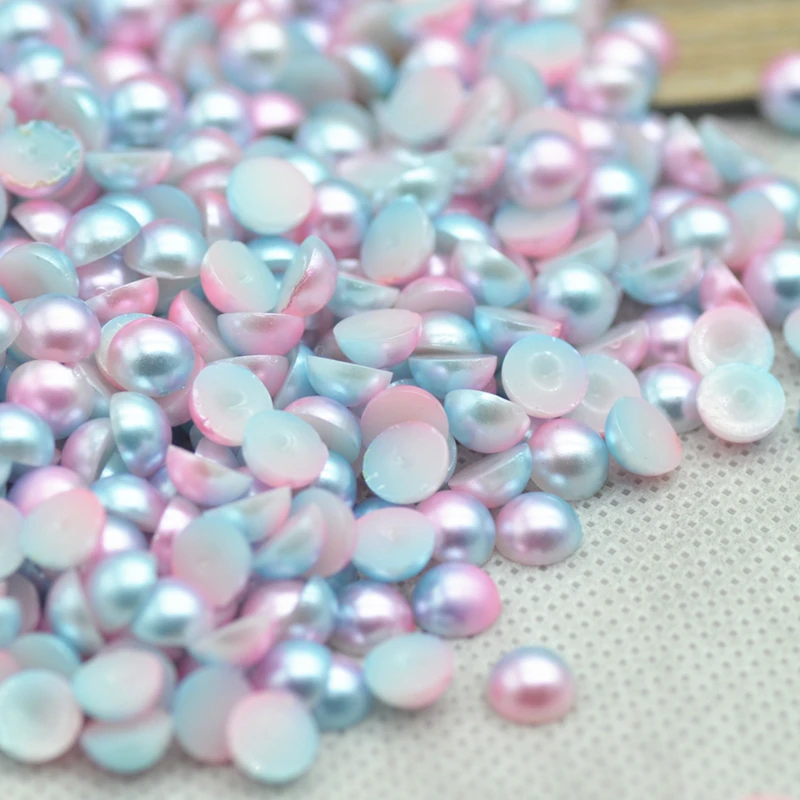 Новинка распродажа голубой розовый модный цвет Круглый с плоской задней частью