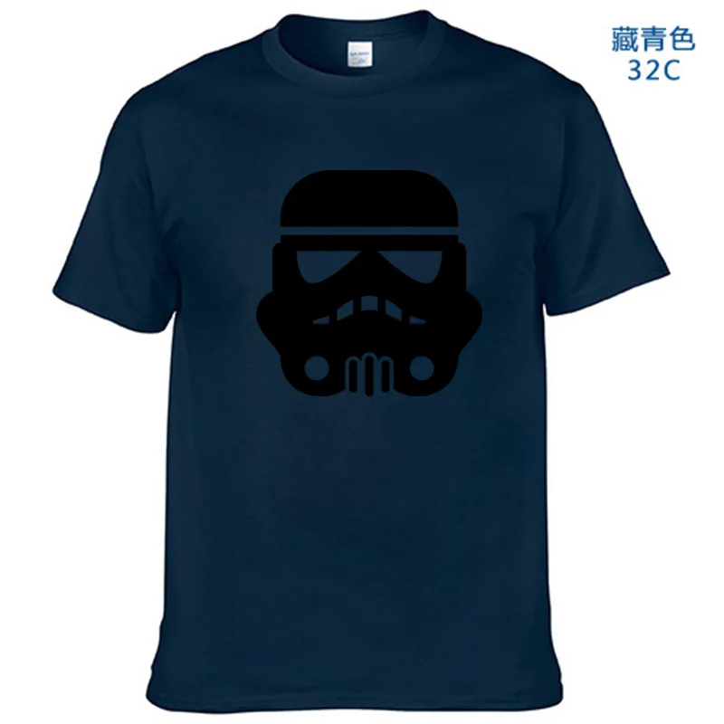 Navy Blue-B Звездные войны футболка мужская смешная футболка Звездные войны порг Штурмовик Топ Футболка одежда Звездные войны футболка - Цвет: Navy Blue-B