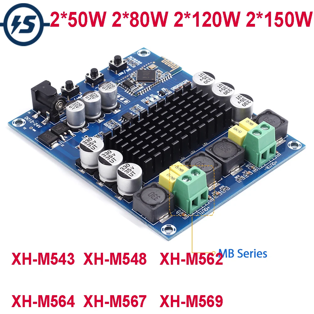 Мощность Bluetooth цифровой усилитель модуль 2*50 Вт 2*80 Вт 2*120 Вт 2*150 Вт двухканальный TPA3116D2 аудио стерео цифровой усилитель