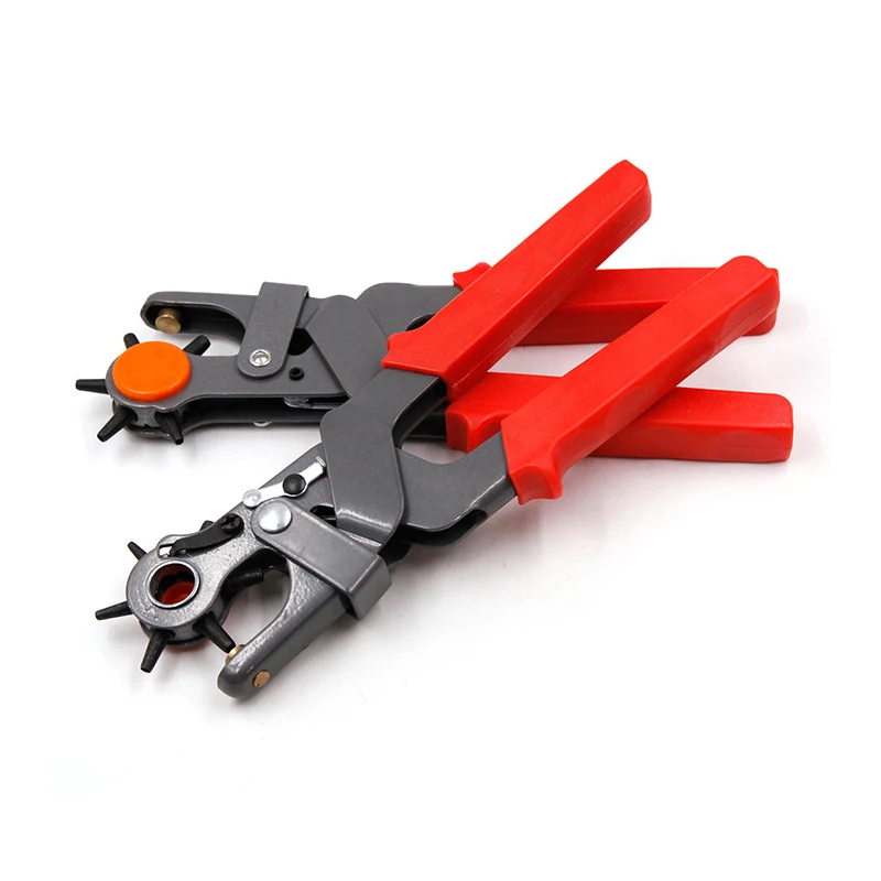 6 отверстий многофункциональный Портативный кожа удар клещи Ручной ремень отверстия ручной отверстия сверлильный станок с отверткой