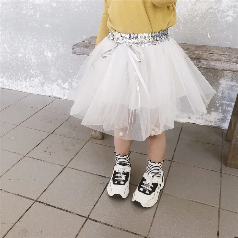 Весна 2019 юбка для маленьких девочек с блестками одежда дня рождения|Юбки| |