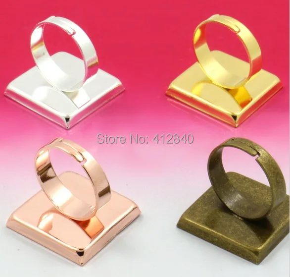 100 шт кольцевая заготовка основа внутренняя 25*25 мм квадратная высокая сторона