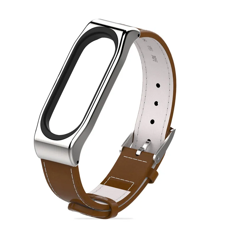 Безвинтовой ремешок на запястье для mi Band 3 jobs Кожаный xiaomi band 3|Смарт-аксессуары| |