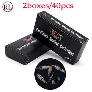 40 шт.лот стерилизирующие тату-иглы HRK #10 и #12 RL иглы для татуировок с круглыми линиями одноразовые иглы для тату-машинки