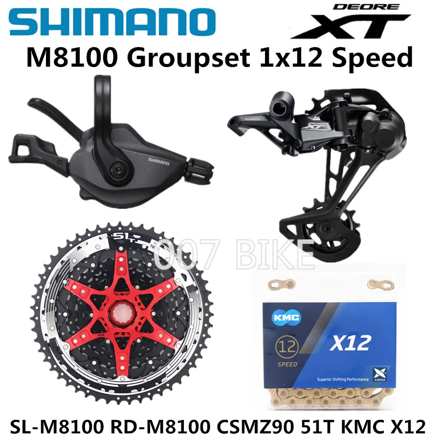 SHIMANO DEORE XT M8100 комплект горного велосипеда MTB 1x12-Speed CSMZ903 11-51T SL+ RD+ CSMZ90+ X12 M8100 переключатель заднего хода