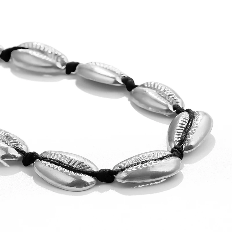 Ожерелье чокер SRCOI с морской ракушкой золотого и серебряного цвета ожерелье