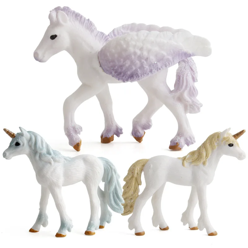 Фигурки героев единорога Pegasus Elf фигурки миниатюрные животные Tenma модель для