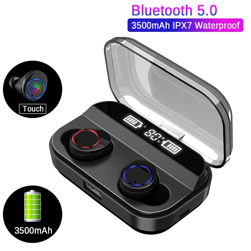 X11 сенсорный светодиодный дисплей Беспроводные Bluetooth 5 0 наушники 3000 мАч Внешний