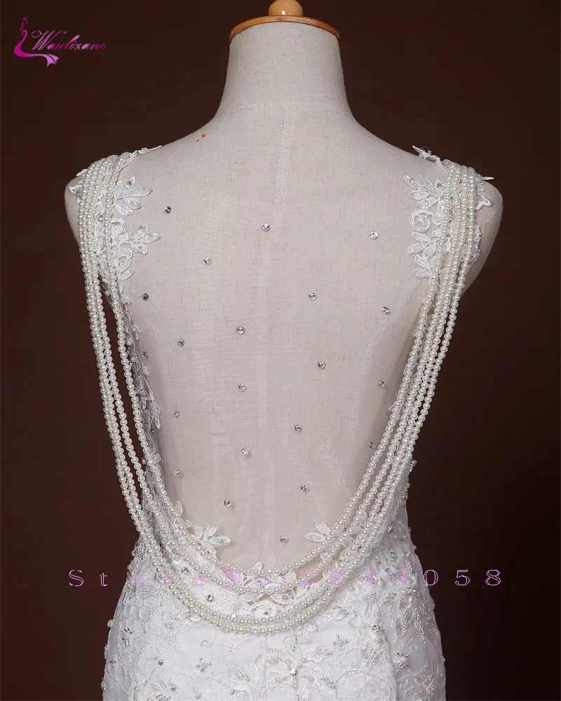 Пикантное милое иллюзионное свадебное платье Waulizane с юбкой-годе женское