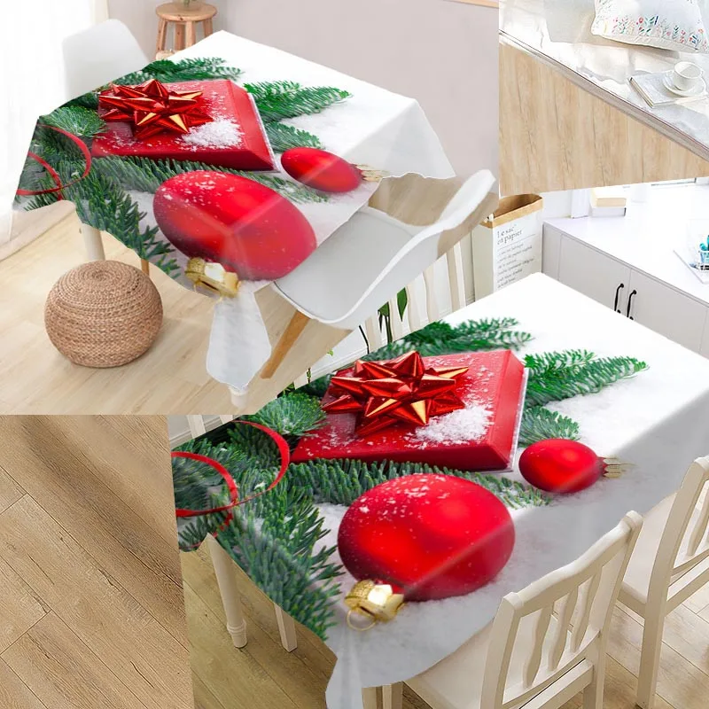 Tablecloth Новое поступление на заказ рождественские подарки скатерть Водонепроницаемая маслостойкая Скатерть для обеденного стола домашний текстиль больше размеров - Цвет: Tablecloth