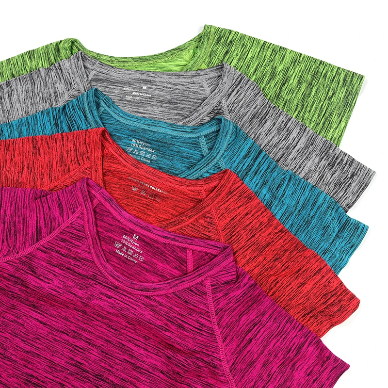 Быстросохнущая Женская футболка для спорта на открытом воздухе дышащая с