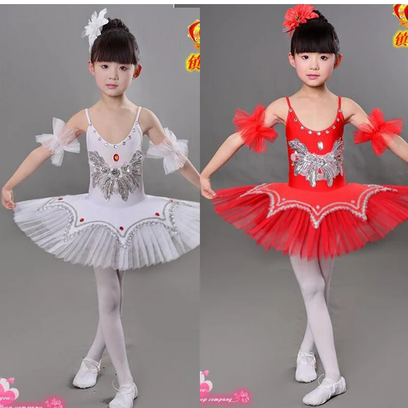 Детский желтый белый костюм лебедя для танцев детский балетный сценический