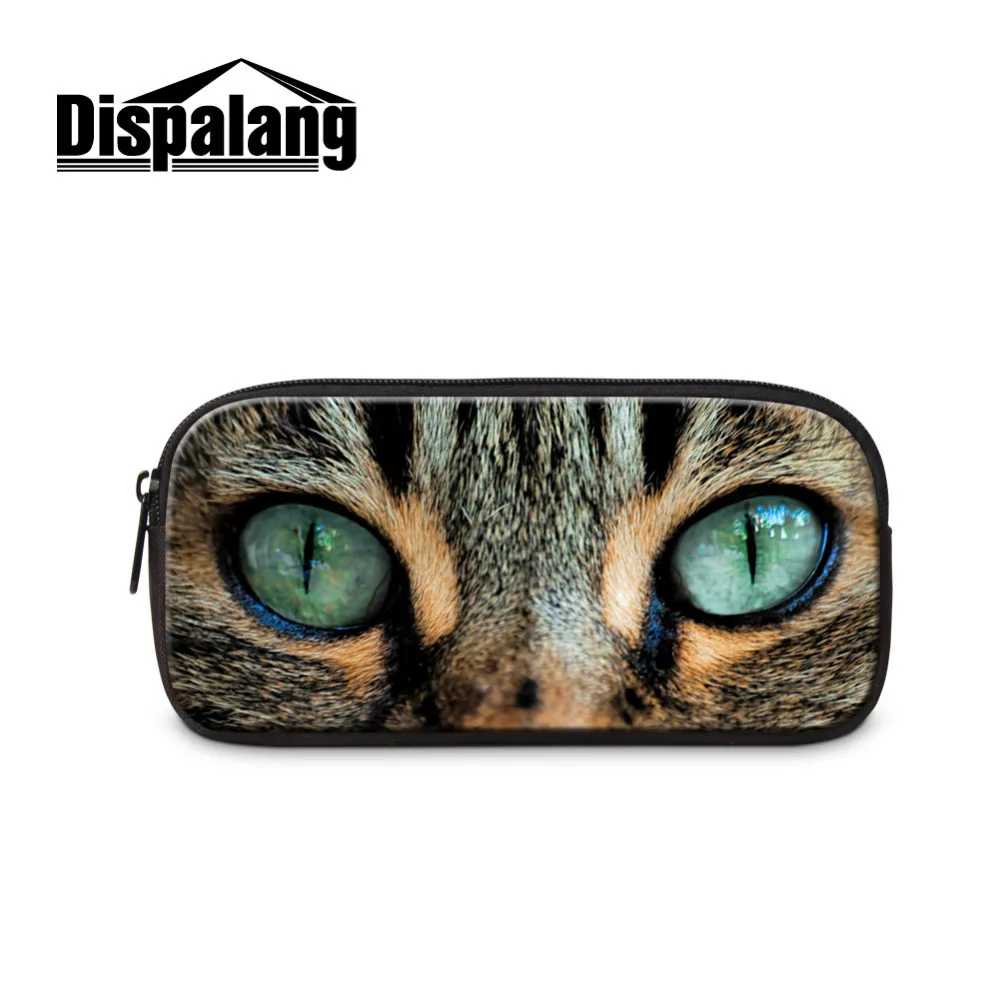 Косметичка для женщин пенал с рисунком кошки школьные и офисные принадлежности