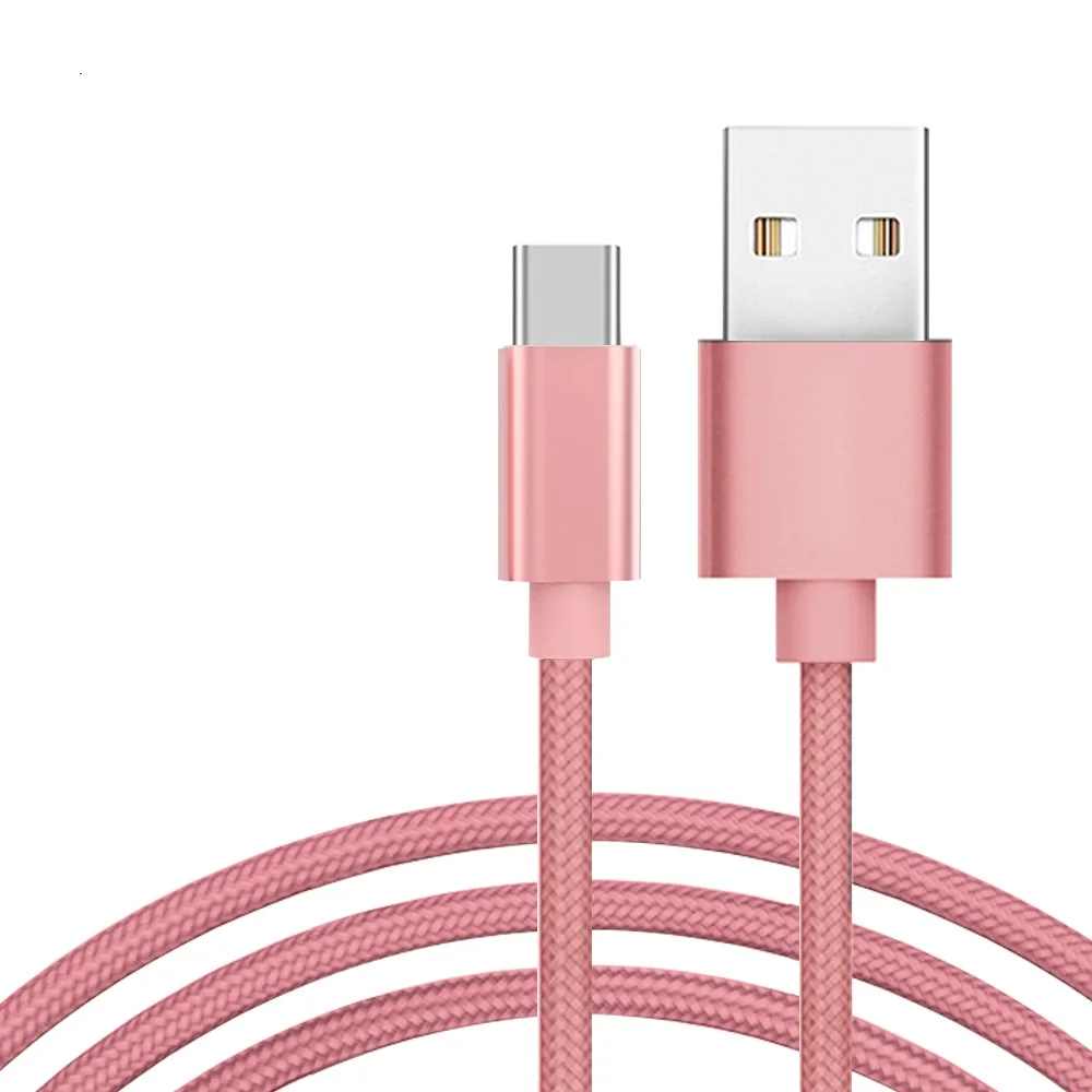 rose gold E T 2.4A usb type C кабель для быстрой зарядки type-C для Xiaomi mi9 красный зарядный провод для мобильного телефона USB C кабель для samsung S9 S8mi кабель - Цвет: rose gold