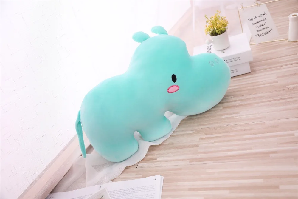 50 см Kawaii Мультфильм Подушка в форме животного подушка мягкая плюшевая игрушка набивка свинья Динозавр крыс утка Бегемот Подушка детский подарок на день рождения