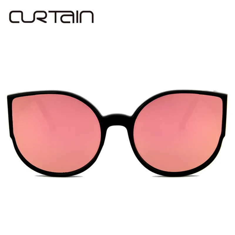 Женские и мужские солнцезащитные очки в пластиковой оправе круглые кошачий глаз